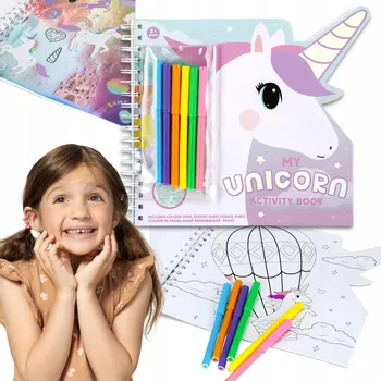 omalovánky Kreativní sada, PLASTELÍNA Jednorožec, OMALOVÁNKY, samolepky, fixy