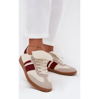 Dámské tenisky Nízké dámské tenisky s ohrnutým jazykem Ardira Barva: Červená, Velikost: 39