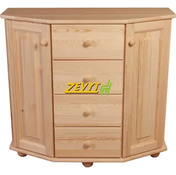 Komoda ZEVYT-NABYTEK komoda z masivu K38, šířka 140 cm, výška 73 cm