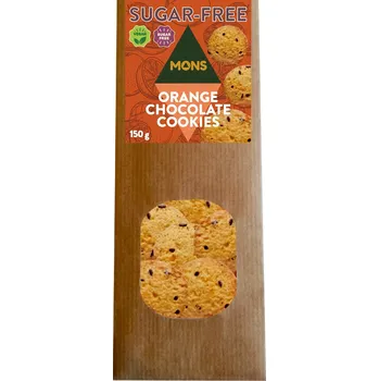 Cukrovinka MONS Pomerančové sušenky s čokoládou bez cukru 150 g
