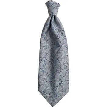 Kravata Carlo Cardini Regata Paris s kapesníčkem Brinkleys - modrošedá provedení: regata Classic - klasická délka