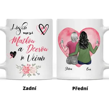 Hrnek - Matka a Dcera 3. verze - Láska mezi Matkou a Dcerou je Věčná Červená