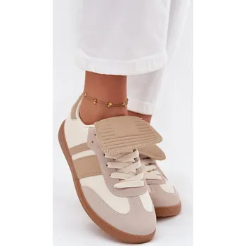 Dámské tenisky Nízké dámské tenisky s ohrnutým jazykem Ardira Barva: Béžová, Velikost: 36