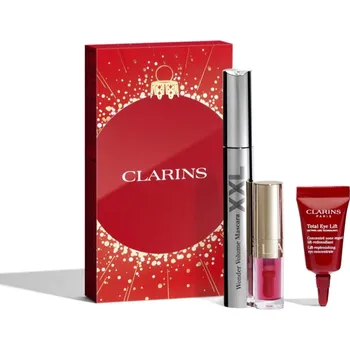 Péče o oční okolí Clarins Wonder Volume Clarins Wonder Volume Mascara XXL řasenka pro maximální objem 8 ml + Clarins Lip Comfort Oil olej na rty s hydratačním účinkem 1,4 ml + Clarins Total Eye Lift oční krém proti vráskám 3 ml