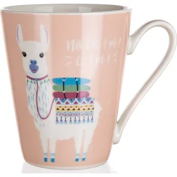 Hrnek Lama 320 ml, růžový