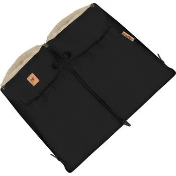 Příslušenství pro přepravu dětí Rukávník na kočárek Zaffiro Black – ovčí vlna, pohodlí v zimě