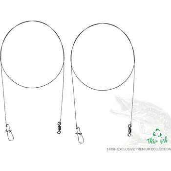 Rybářská šňůra Lanko Wolfram Leader - 2ks 15cm/7Kg