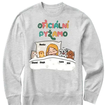 Pánská mikina Mikina - Oficiální pyžamo 4 - až 6 mazlíčků Mikina / Šedá / 4XL