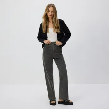 Dámské džíny Reserved - Džíny wide leg - šedá - 769FZ-90J - 769FZ-90J-42