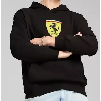 Pánská mikina Mikina Ferrari černá (Ferrari originální mikina s kapucí doprava zdarma)