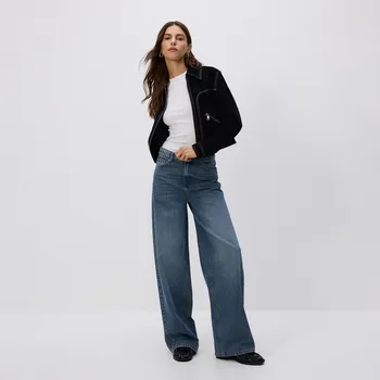 Dámské džíny Reserved - Džíny wide leg - modrá - 527GE-50J - 527GE-50J-32