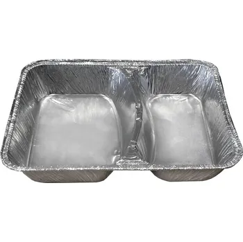 Jednorázové nádobí Hliníková miska 227x177x39mm, 2-dílná 580/440ml - 1000 ks