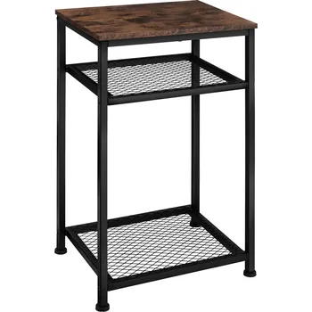 Zahradní stůl TecTake GmbH 404204 odkládací stolek york 45,5x36x75,5cm - industriální dřevo tmavé, rustikální