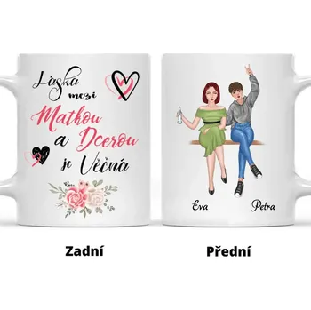 Hrnek - Matka a Dcera 2. verze - Láska mezi Matkou a Dcerou je Věcná Červená