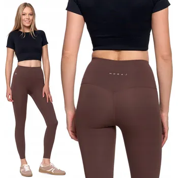 Dámské legíny SPORTOVNÍ DÁMSKÉ LEGÍNY VYSOKÝ PAS HLADKÉ NEPRŮHLEDNÉ MODELUJÍCÍ MORAJ XXL