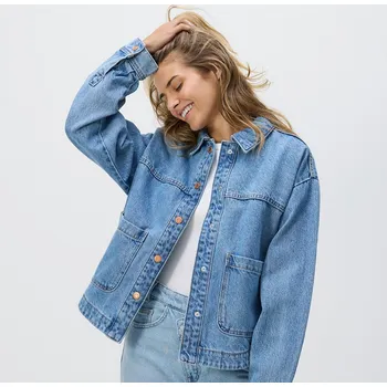 Dámská košile Reserved - Džínová košile s kapsami - modrá - 7789B-50J - 7789B-50J-S-2