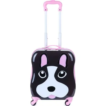 Snowball Dětský kufr Pes 31018 černá hnědá tmavá