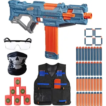 Dětská zbraň Nerf Elite 2.0 Turbine CS-18 E9481 + vesta + šátek + brýle + terče + 50 šípů