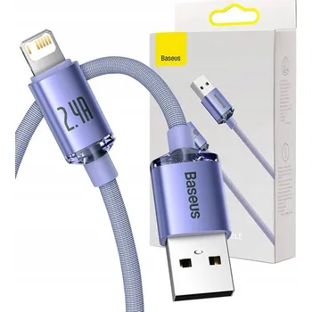 Datový kabel Kabel Baseus USB - Apple Lightning 1,2 m fialový