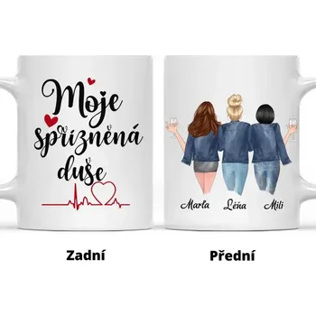 Hrnek - Mé spřízněné duše - až 3 holky Modrá