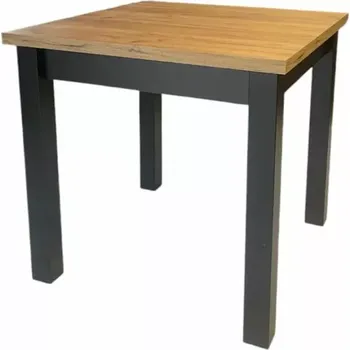 Jídelní stůl Jídelní stůl COBALT 80x80 - dub wotan / černá