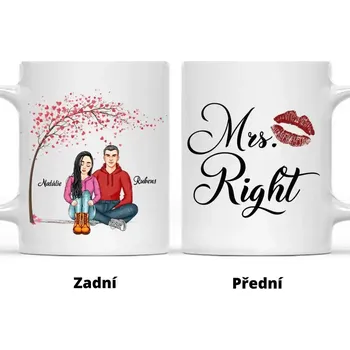 Hrnek - Zamilovaný pár 3. verze - his Queen Bílá