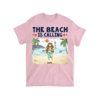 Pánské tričko Tričko - The beach is calling - Až 4 lidé Tričko / Bílá / L