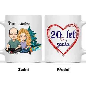 Hrnek - Navždy spolu - Vánoce 6. verze Bílá