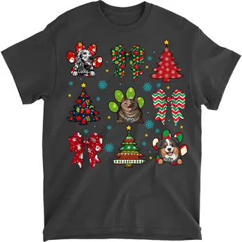 Tričko - Vánoce a mazlíčci - až 3 mazlíčci Tričko / Šedá / 2XL