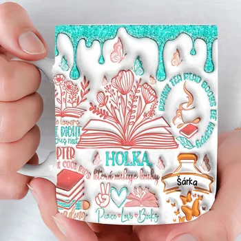 Stolování Hrnek - Jen holka, která miluje knihy Černá