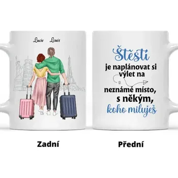 Stolování Hrnek - Pojďme společně cestovat! Bílá