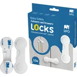 Sipo Bezpečnostní zámky na skříňky a zásuvky, sada 10 ks