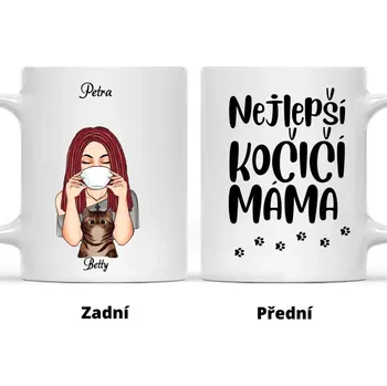 Hrnek - Kočičí máma - Káva Červená