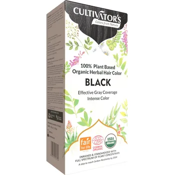 Barva na vlasy Cultivator’s Organic Herbal Hair Color 100 g černá