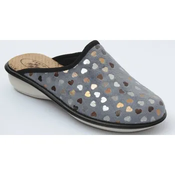 Dámské pantofle Santé LX/Pomino dámská domácí obuv srdíčka šedá Barva: Šedá, Velikost: 40