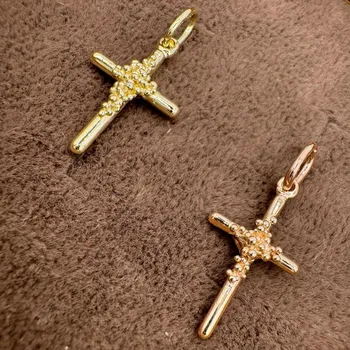 Přívěsek Křížek Granulace No.114 Barva zlata: Žluté zlato