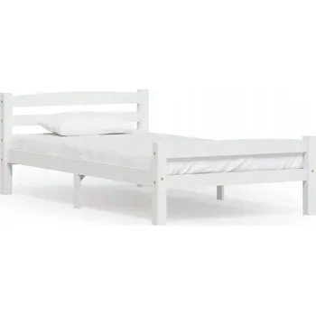Postel Dřevěná manželská postel VidaXL 90x200 cm bílá