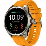 Madvell Onyx 3 s GPS platinové s oranžovým silikonovým řemínkem