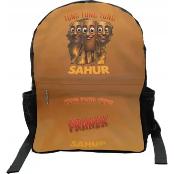 Školní batoh Italský Školní batoh Brain Rot Tung Tung Tung Sahur