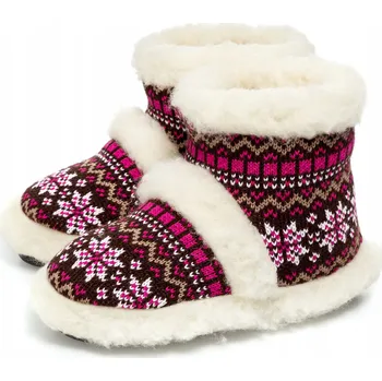 Dámské pantofle Dámské Hřejivé Pantofle v Horské stylu Pantofle Vlněné 36-45 PanSzew
