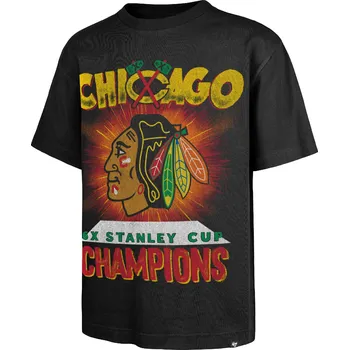 Pánské tričko 47 Brand Pánské tričko Chicago Blackhawks NHL Sigma ’47 Foundation Tee Velikost: XXL