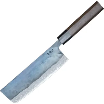 Dellinger Nakiri Knife 170 mm - KIYA Suminagashi Damascus 11 layers