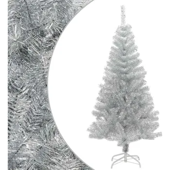 Vánoční stromek OMAXI Umělý vánoční stromek se stojanem stříbrný 150 cm PET 014875