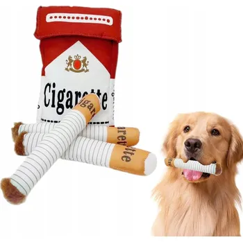 Hračka pro psa PLYŠOVÁ HRAČKA PRO PSA, PÍSKACÍ CIGARETA, 3 KS CIGÁRO