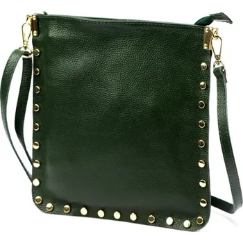 Kabelka Kožená kabelka Luka 26-003 DOLLARO - tmavozelený