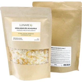 Himalájská koupelová sůl - Citron, Zázvor, Pomeranč & Avokádový olej