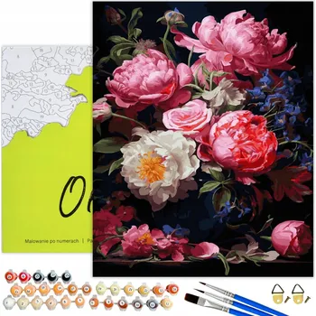 MALOVÁNÍ PODLE ČÍSEL Květiny Obrazy k Malování Podle Čísel s Rámem Oh Art!
