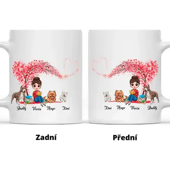 Stolování Hrnek - Miluji čtení a psa Modrá