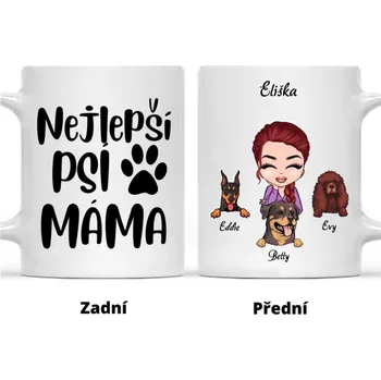 Stolování Hrnek - Psí máma Chubi Červená