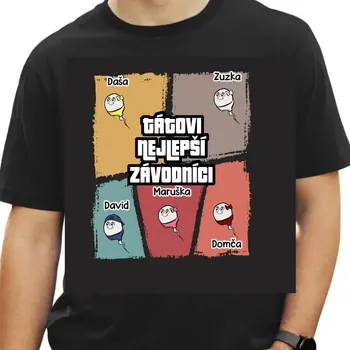 Tričko - Tátovi nejlepší závodníci Tričko / Černá / 4XL